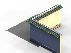 river yang city - a small wall -02 3D Model