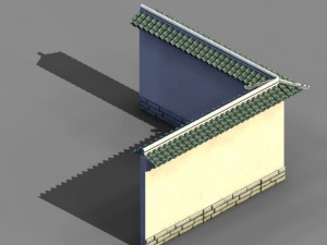 river yang city - a small wall -02 Modelo 3D