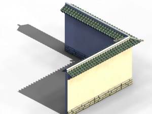 river yang city - a small wall -02 Modelo 3D