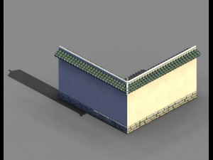 river yang city - a small wall -02 Modelo 3D