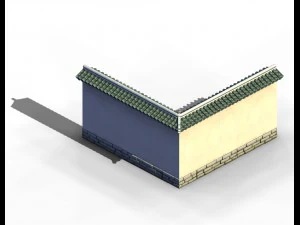river yang city - a small wall -02 3D Model