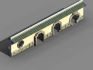 river yang city - a small wall -03 Modelo 3D