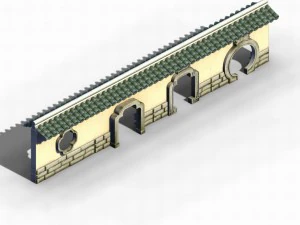 river yang city - a small wall -03 3D Model