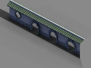 river yang city - a small wall -03 3D Model