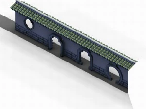 river yang city - a small wall -03 3D Model