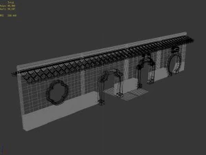 river yang city - a small wall -03 3D Model