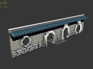 river yang city - a small wall -03 3D Model