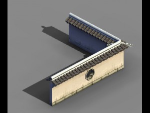 river yang city - a small wall -04 3D Model