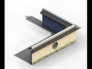 river yang city - a small wall -04 3D Model