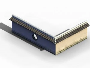 river yang city - a small wall -04 3D Model