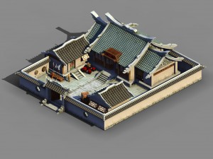 river yang city - lee catch head home 01 Modelo 3D