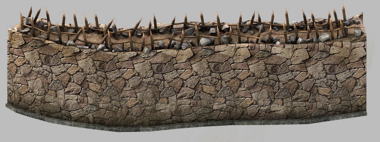 desert - building - city wall 01 3D Model .c4d .max .obj .3ds .fbx .stl .blend 