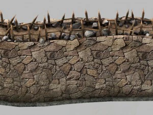 &ccedil;&ouml;l - bina - şehir duvarı 01 3D Model