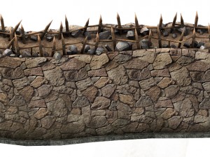 desert - building - city wall 01 Modello 3D