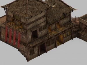 desert - building - inn 01 3D-Modell