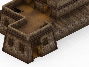 desert - building - inn 01 3D 모델