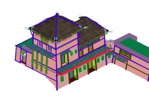 desert - building - inn 01 3D 모델