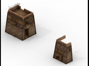 desert - building - house 01 Modello 3D