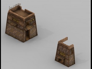 desert - building - house 01 Modello 3D