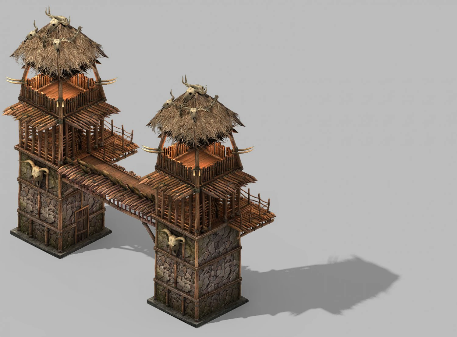desert - architecture - wall gate 01 3D Model .c4d .max .obj .3ds .fbx .stl .blend 