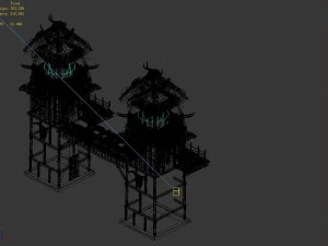 desert - architecture - wall gate 01 3D Model