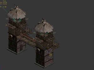 desert - architecture - wall gate 01 3D Model