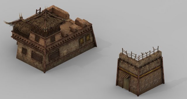 desert - building - store 02 3D Model .c4d .max .obj .3ds .fbx .stl .blend 