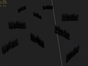 pointed wood - fence 01 3D Model