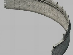 construction - diaoyutai - bend fence 01 3D Model