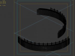 construction - diaoyutai - bend fence 01 3D Model
