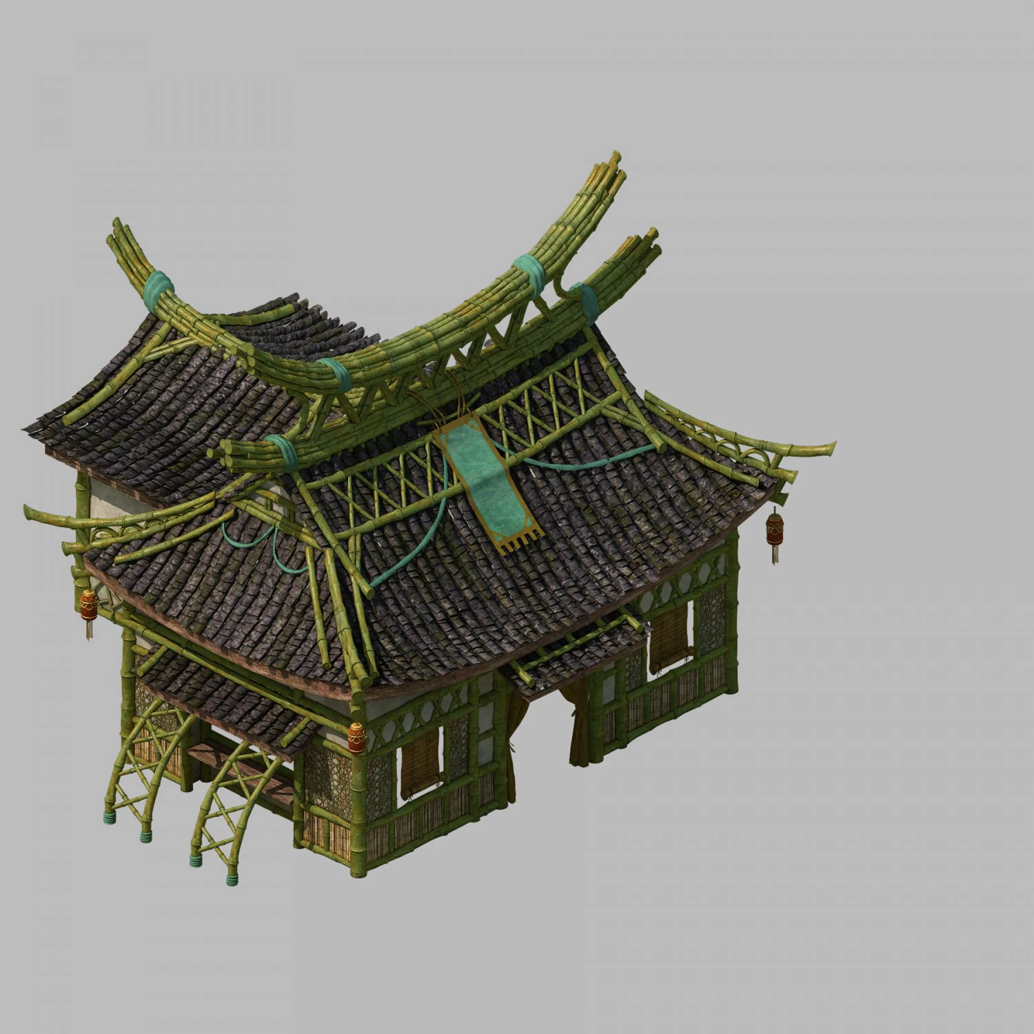 architecture - he shan road house 3D Model .c4d .max .obj .3ds .fbx .stl .blend