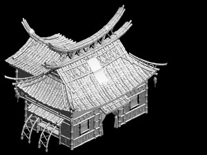 architecture - he shan road house 3Dモデル