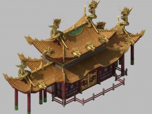 architecture - royal palace - shing mun 01 3D Model