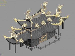 architecture - royal palace - shing mun 01 3D Model