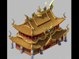 architecture - royal palace - main building 01 Model 3D