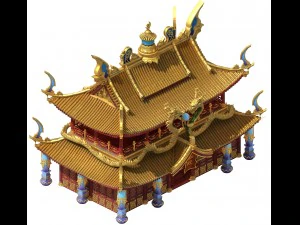 architecture - royal palace - main building 01 3D Model