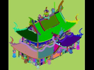 architecture - royal palace - main building 01 3D Model