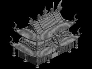 architecture - royal palace - main building 01 3D Model