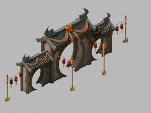 architecture - brothels - house lanterns Model 3D