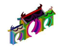architecture - brothels - house lanterns 3D Model