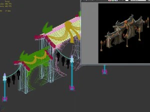 architecture - brothels - house lanterns 3D Model