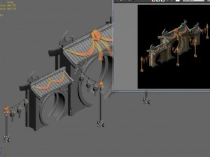 architecture - brothels - house lanterns 3D Model