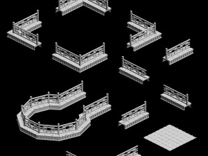 architecture - brothels - platform ground 01 3D Model