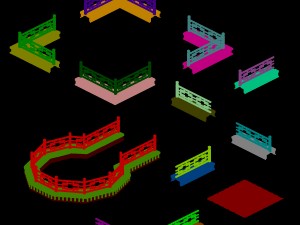 architecture - brothels - platform ground 01 3D Model