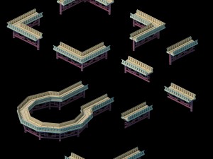 architecture - brothels - platform ground 01 3D Model