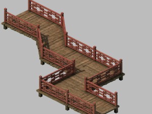 building - nine - wooden bridge 23 3D मॉडल