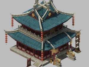 building - inn - hotel 01 3D Model