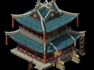 building - inn - hotel 01 3D Model