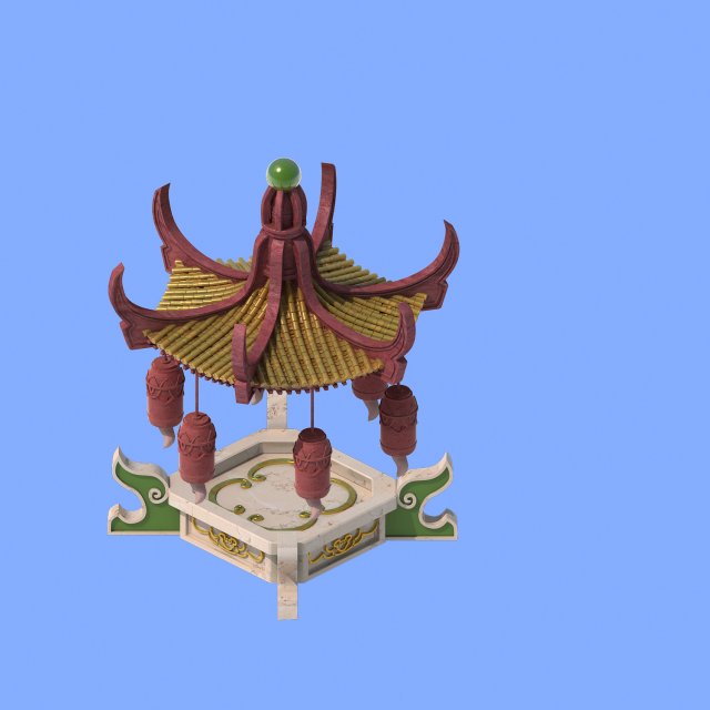architecture - gazebo 1127 3D Model .c4d .max .obj .3ds .fbx .stl .blend 