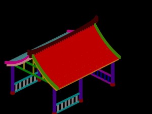 building - gazebo 2709 3Dモデル